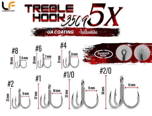 Destroyer Treble Hooks 3509-5X-UA