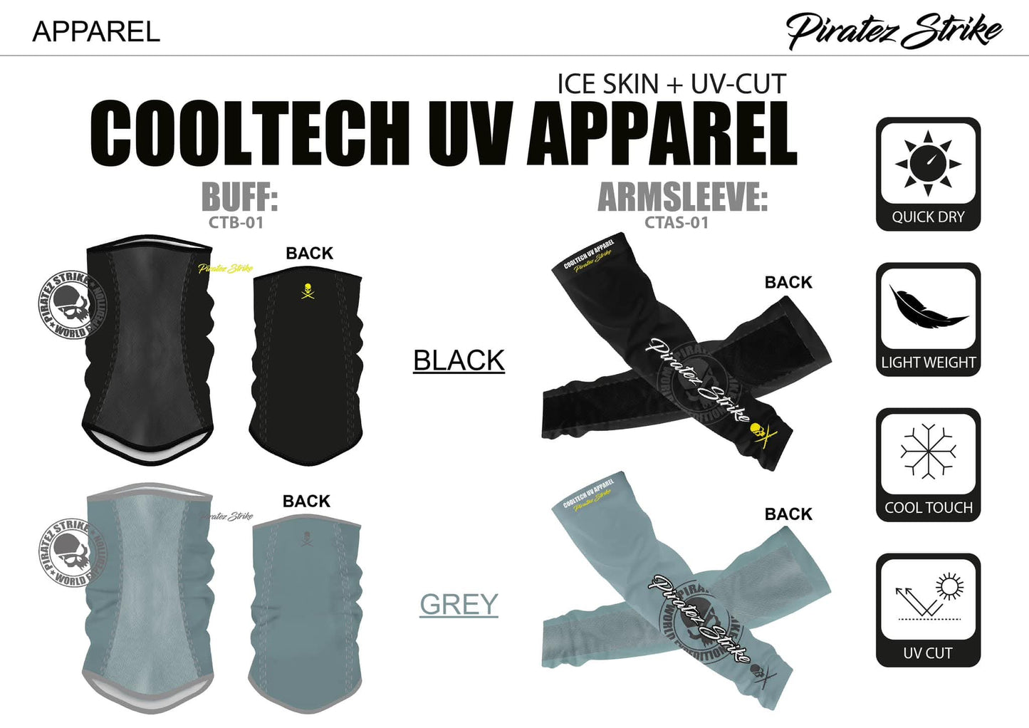 Piratez Strike Cool Tech UV Buff (Face Shield)